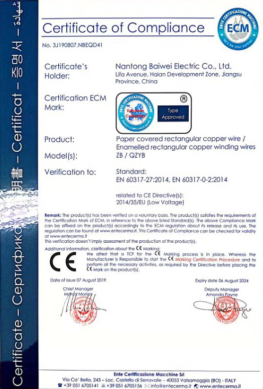 CE CERTIFICATION OF ENTERPRISES